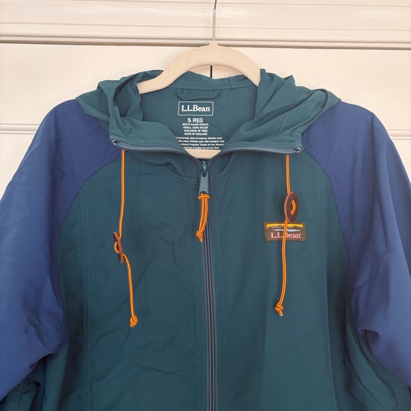 L.L. Bean Colorblock Anorak Windbreaker Jacket Hooded Pullover Small - Picture 3 of 6